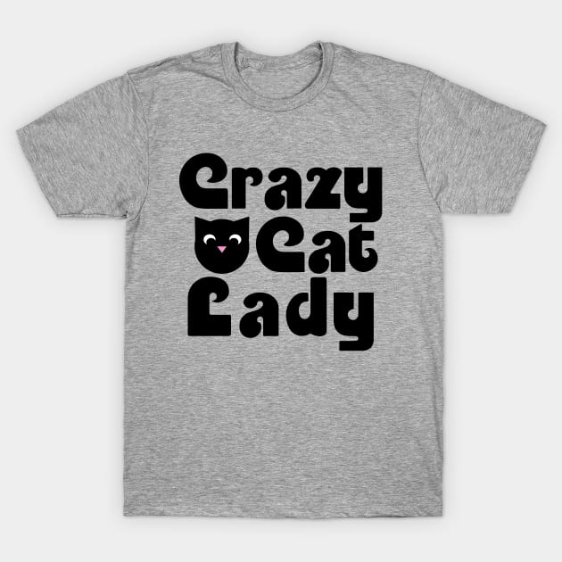 Crazy cat lady black cats T-Shirt by bubbsnugg